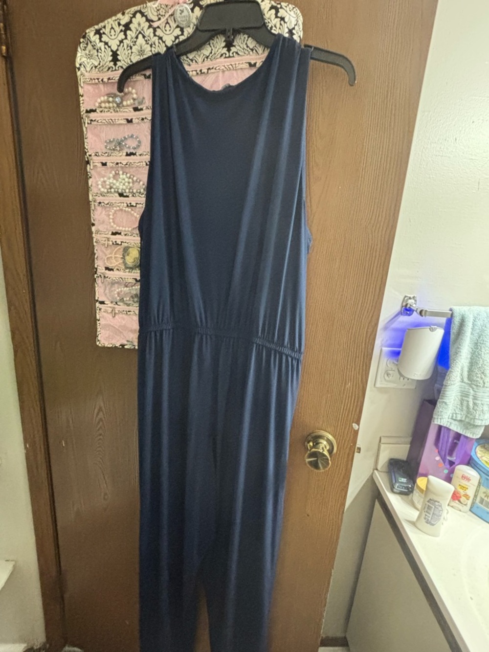 Ambiance Sleeveless Maxi Jumpsuit in Navy